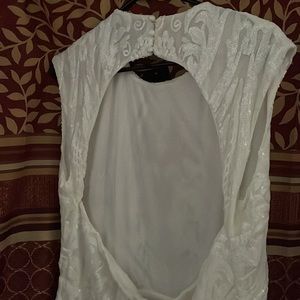 White Sequenced dress